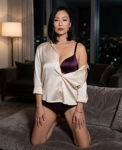 Yuxin, 40, in lingerie